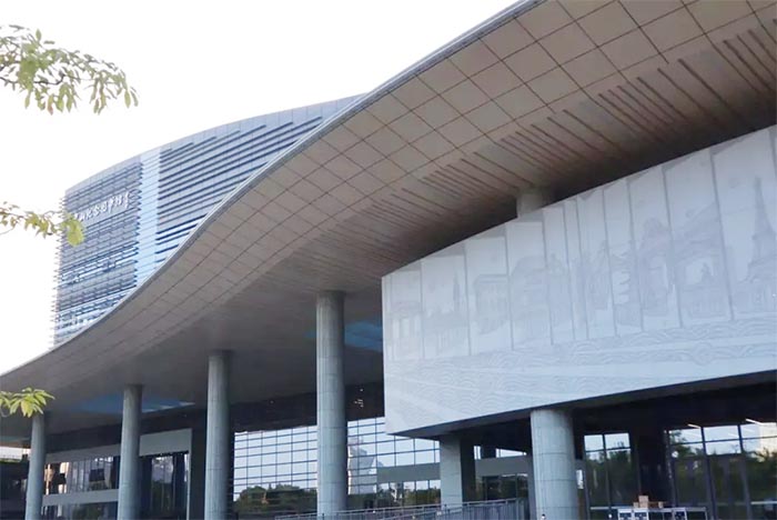 中山紀(jì)念圖書館鋁型材開(kāi)模定制幕墻